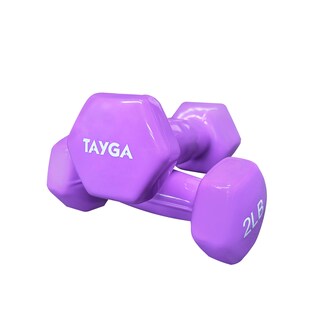 Foto 1 | Foto 1 | Par De Mancuernas Tayga de Vinil 2 Lb (0.9 Kg) c/u Color Lila.