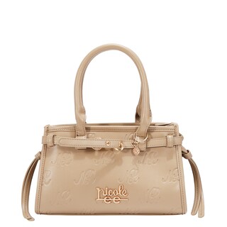 Foto 1 | Foto 1 | Bolsa Satchel Nicole Lee Beige Con Cinto Y Relieve Embossed Ss26