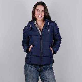 Foto 3 | Foto 3 | Chamarra Greenlander Capitonada Para Mujer Con Capucha Desmontable Azul Marino