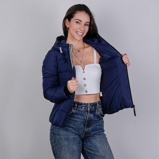 Foto 4 | Foto 4 | Chamarra Greenlander Capitonada Para Mujer Con Capucha Desmontable Azul Marino