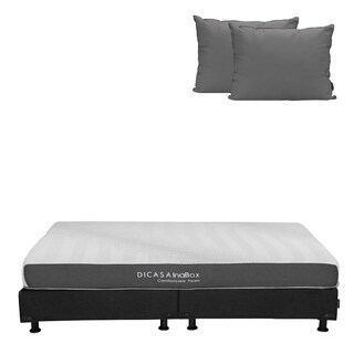 Foto 1 | Foto 1 | Colchón En Caja Dicasa Inabox King Size + Box Dicasa Negro + Almohadas 2-pack