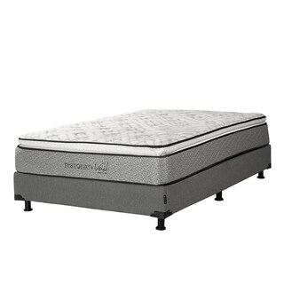 Foto 2 | Foto 2 | Colchón Restonic Vail Individual + Box Dicasa Gris Noche + Almohada Osos + Edredón