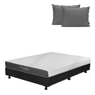 Foto 1 | Foto 1 | Colchón En Caja Dicasa Inabox Queen Size + Box Dicasa Negro+ Almohadas 2-pack