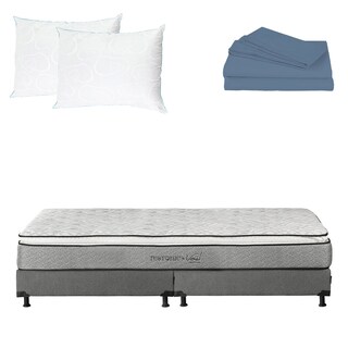 Foto 1 | Foto 1 | Colchón Restonic Vail King Size + Box Dicasa Gris Noche + 2 Almohadas Osos + Sábanas Basic