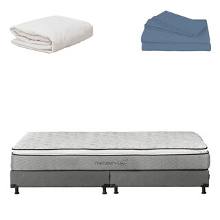 Foto 1 | Foto 1 | Colchón Restonic Vail King Size + Box Dicasa Gris Noche + Protector Ultra + Sábanas Basic