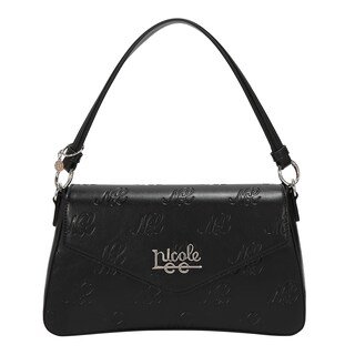 Foto 1 | Foto 1 | Bolsa Baguette Nicole Lee Negro Con Relieve Embossed Ss26