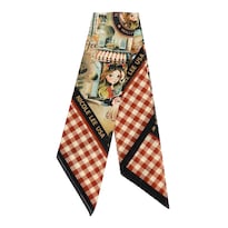 Pañuelo Cuadrado Rojo Estampado Virtual Ss26