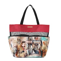 Bolsa Organizadora Nicole Lee Rojo Mediana De Tela Virtual Ss26