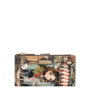 Foto 1 | Foto 1 | Billetera Con Tarjetero Flexible Nicole Lee Café Print Virtual Ss26
