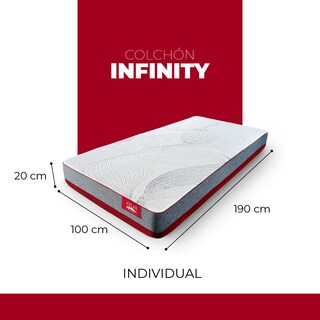 Foto 8 | Foto 8 | Colchón Individual Atlas Infinity 20cm Blanco