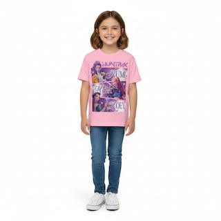 Foto 2 | Foto 2 | Playera Infantil Kpop Demon Hunters Diseño Huntrix Color Rosa Talla 10