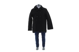 Abrigo Para Niño Chicos Olé 4067 Negro Cruzado Elegante