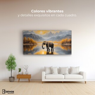 Foto 2 | Foto 2 | Cuadro Decorativo Canvas Elefante Sabio 120x60
