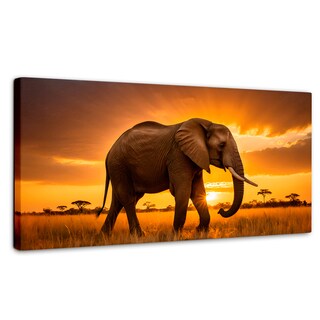Foto 1 | Foto 1 | Cuadro Decorativo Canvas Elefante Amanecer 120x60