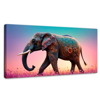 Foto 1 | Foto 1 | Cuadro Decorativo Canvas Elefante Resplandor 120x60