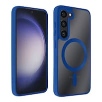 Funda Transparente Color Para Galaxy S26 Series Magsafe Azul Marino S26 Plus