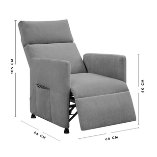 Foto 3 | Foto 3 | Sillón Reclinable Eléctrico Individual Sala Moderno Cómodo Gris