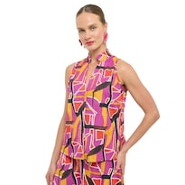 Blusa Alexis Escote V Para Mujer Nine West Rosa