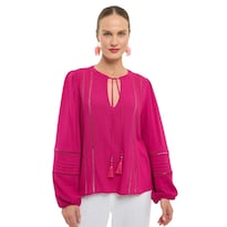 Blusa Alexis Detalle Entrecalles Para Mujer Nine West Rosa
