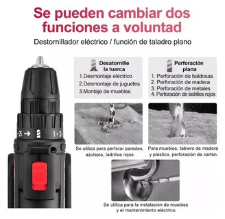 Foto 4 | Foto 4 | Taladro Inalámbrico 48v – 25+1 Ajustes De Torque Modelo Negro