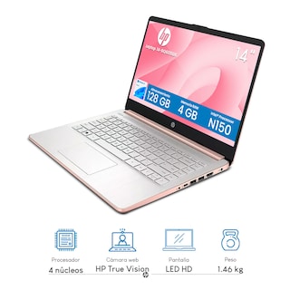 Foto 2 | Foto 2 | Combo Laptop Hp 14'' Dq6011dx Intel Procesador N150 4gb 128gb Oro Rosa + Impresora Hp