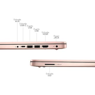 Foto 7 | Foto 7 | Combo Laptop Hp 14'' Dq6011dx Intel Procesador N150 4gb 128gb Oro Rosa + Impresora Hp
