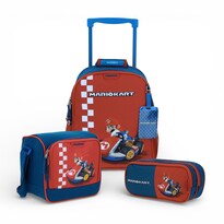 Kit Chenson Brife Mario Mochila Ruedas Chica Lonchera y Lapicera