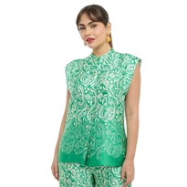 Blusa Alexis Cenefa Y Valencianas Para Mujer Nine West Verde
