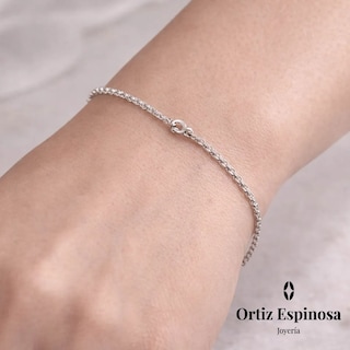 Foto 4 | Foto 4 | Ortiz Espinosa Pulsera Torzal Con Acabado Premium Elegante - Plateado 18 Cm