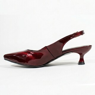 Foto 2 | Foto 2 | Zapatilla Slingback Charol Vino Tacon Bajo Elegante Y Comodo Juvenil Estilo Con Acabado Brillante Ajuste Perfecto