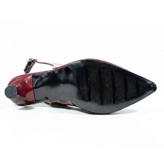 Foto 5 | Foto 5 | Zapatilla Slingback Charol Vino Tacon Bajo Elegante Y Comodo Juvenil Estilo Con Acabado Brillante Ajuste Perfecto