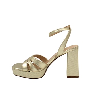 Foto 4 | Foto 4 | Tacones Vestir Tacón Ancho y Plataforma Senties Dorado para mujer