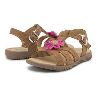 Foto 1 | Foto 1 | Huarache de Piel Ninos Florecita Cafe para Niña