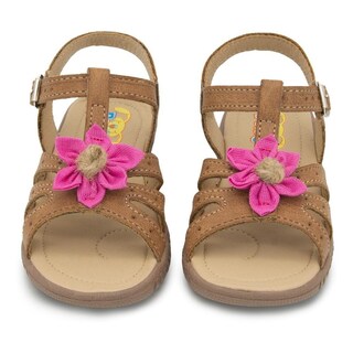 Foto 6 | Foto 6 | Huarache de Piel Ninos Florecita Cafe para Niña