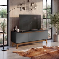 Rack Tv Kappesberg 136 Cm Negro/gris 3 Puertas