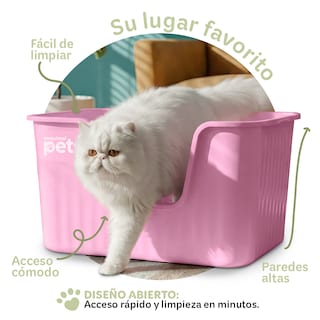 Foto 2 | Foto 2 | Arenero para Gato Esquimal Caja de Arena Grande Rosa con Pala
