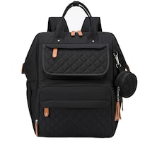 Mochila Pañalera Ecobaby Original Negro con Cambiador Más Monedero