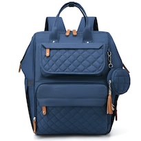 Mochila Pañalera Ecobaby Original Azul con Cambiador Más Monedero