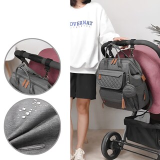 Foto 7 | Foto 7 | Mochila Pañalera Ecobaby Original Gris con Cambiador Más Monedero