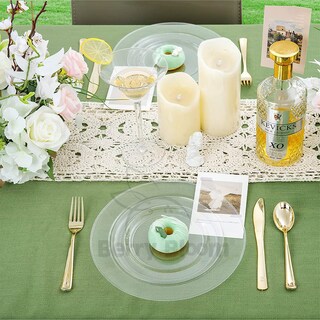 Foto 6 | Foto 6 | Platos Berry Bloom 19 Cm 26 Cm Transparente Reutilizables 50 Piezas