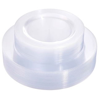 Foto 7 | Foto 7 | Platos Berry Bloom 19 Cm 26 Cm Transparente Reutilizables 50 Piezas