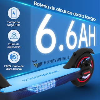 Foto 5 | Foto 5 | Scooter Eléctrico Plegable Honey Whale S2 V2 Negro + Lentes Inteligentes De Regalo