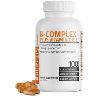 Foto 1 | Foto 1 | Complemento Alimenticio Bronson Vitamins Complejo B Con C y E 100 Comprimidos