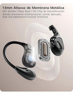 Foto 3 | Foto 3 | Audifonos Petukita Box Yx46 Ows Bluetooth 5 Negro Bolsa