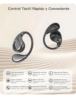 Foto 6 | Foto 6 | Audifonos Petukita Box Yx46 Ows Bluetooth 5 Negro Bolsa