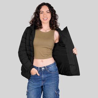 Foto 4 | Foto 4 | Chamarra Larga Greenlander Capitonada Negra Para Mujer