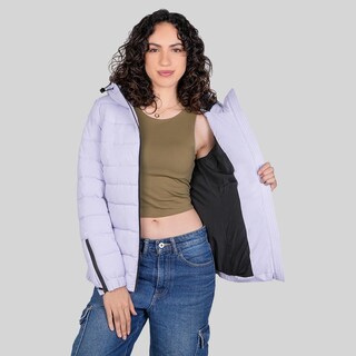 Foto 4 | Foto 4 | Chamarra Larga Greenlander Capitonada Lila Para Mujer