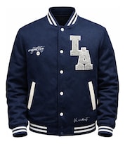 Chamarra Varsity American Fly 2652 Caballero La Azul Marino