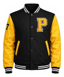 Foto 1 | Foto 1 | Chamarra Varsity Caballero Pitts American Fly Negro Amarillo