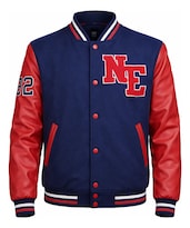 Chamarra American Fly 2652 Varsity Caballero Ne Rojo-azul